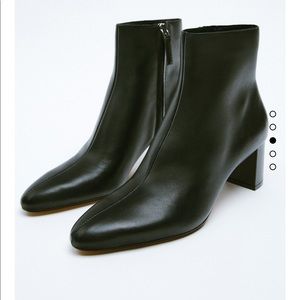 Leather ankle boots